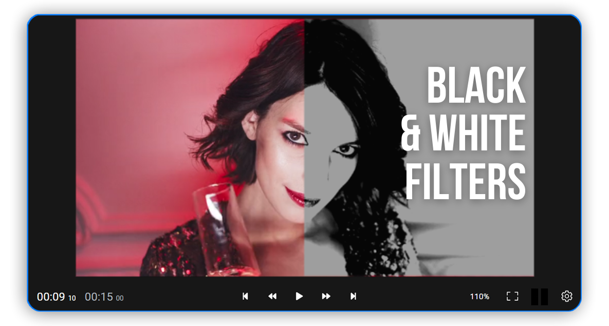 How to make a video black and white?